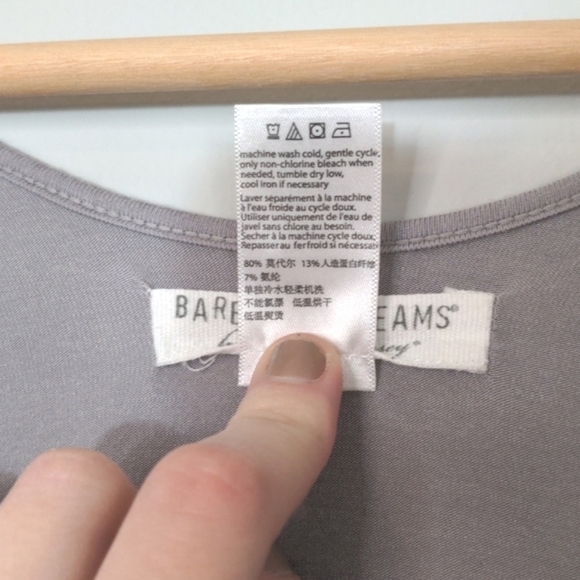 Barefoot Dreams Luxe Milk Jersey Caftan Faded Rose Pewter Petite One Size Dress - Picture 11 of 15